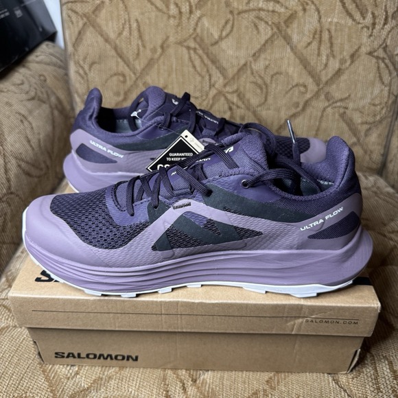 Salomon Ultra Flow Gore-Tex Women's Size 10.5 Sneakers Running Shoes Purple NWT! - Picture 3 of 8